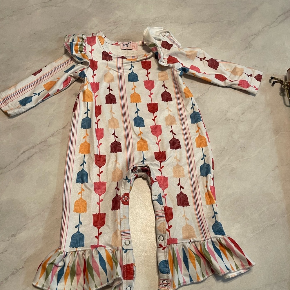 Colorful Floral Kids One Piece